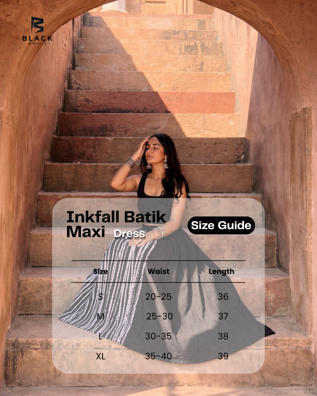 Inkfall Batick Maxi Skirt