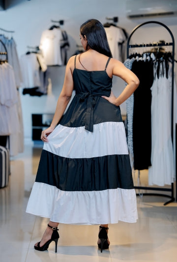 BLACK AND WHITE FROCK (ARK) BOW 001/ 314 B/W