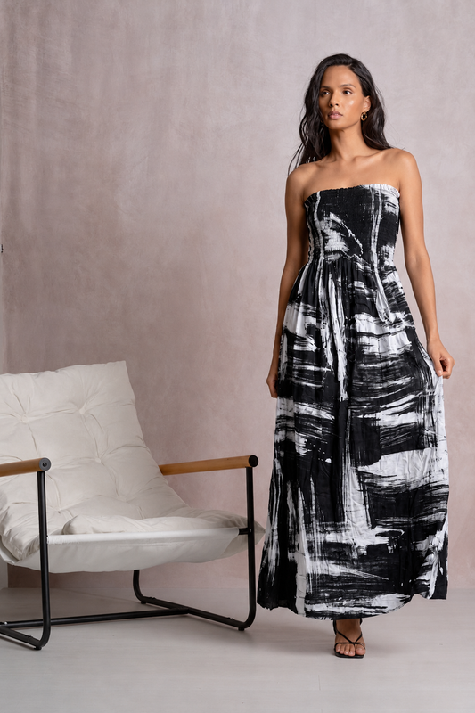 Sketch Maxi Tube Dress