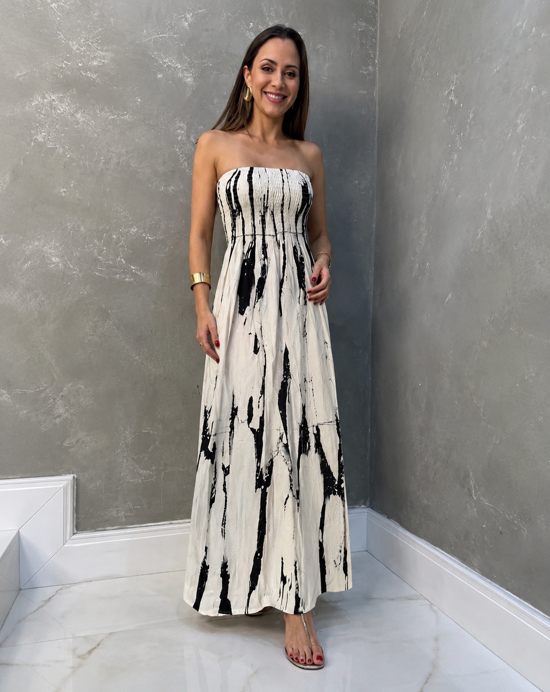 Marble Ink Batik Dress
