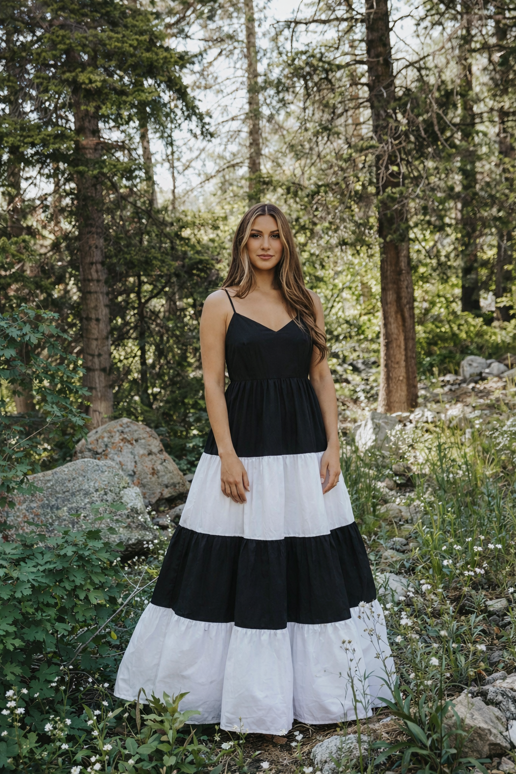 Black & White Maxi Dress