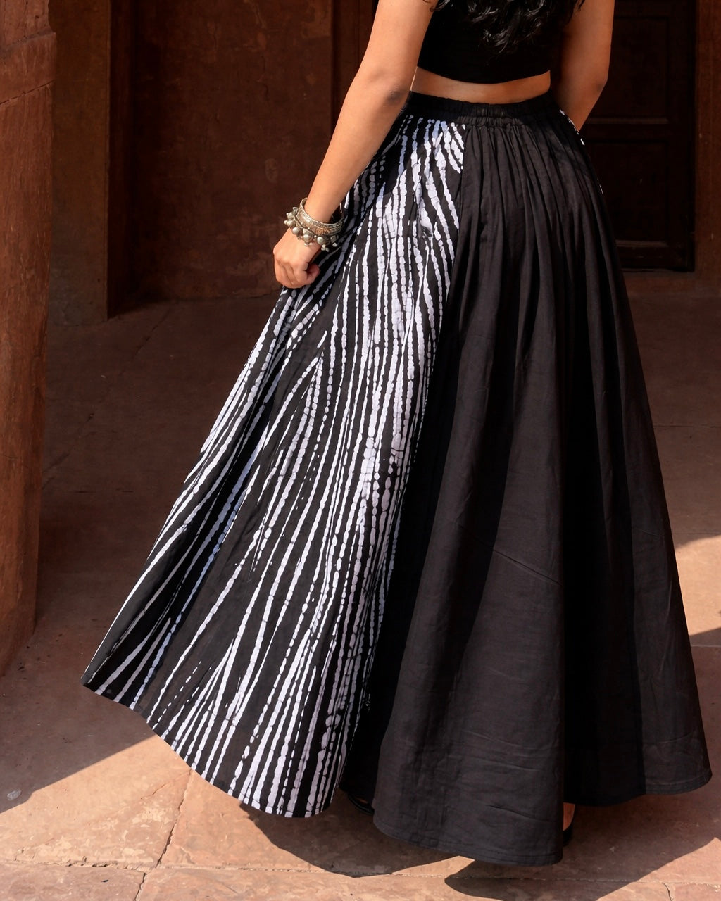 Inkfall Batick Maxi Skirt