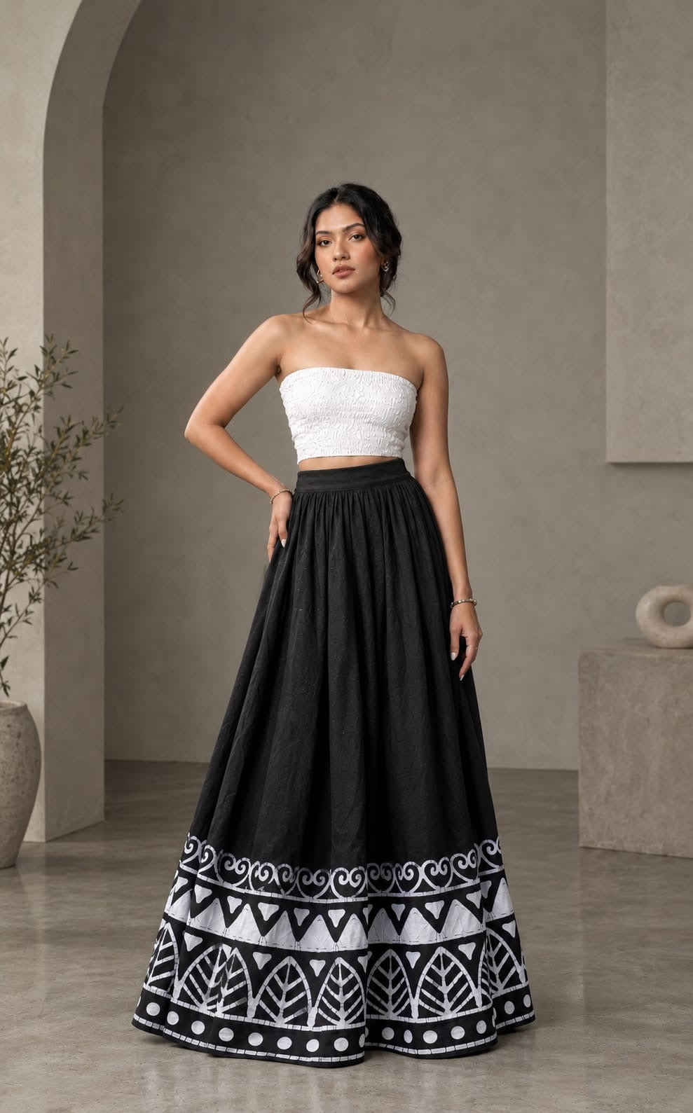 Aavira Batik Maxi Skirt 🖤
