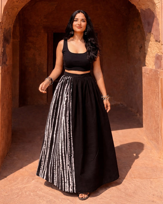 Inkfall Batick Maxi Skirt
