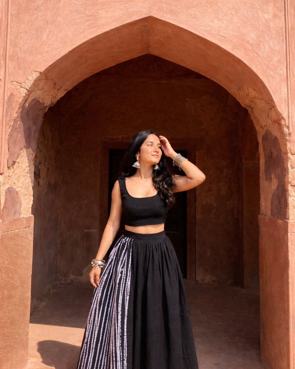 Inkfall Batick Maxi Skirt