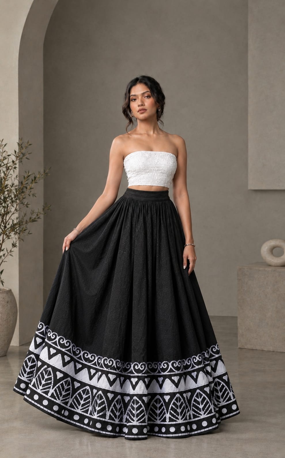 Aavira Batik Maxi Skirt 🖤